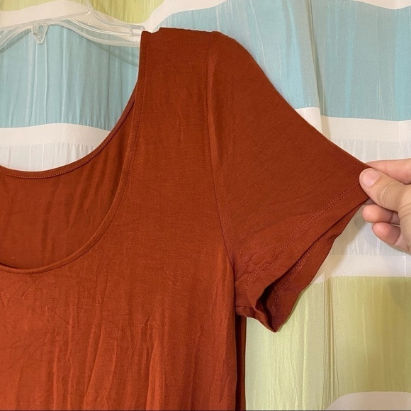 NWT Burnt Orange Gold Scoop-neck Dress Sz Medium - Picture 5 of 6